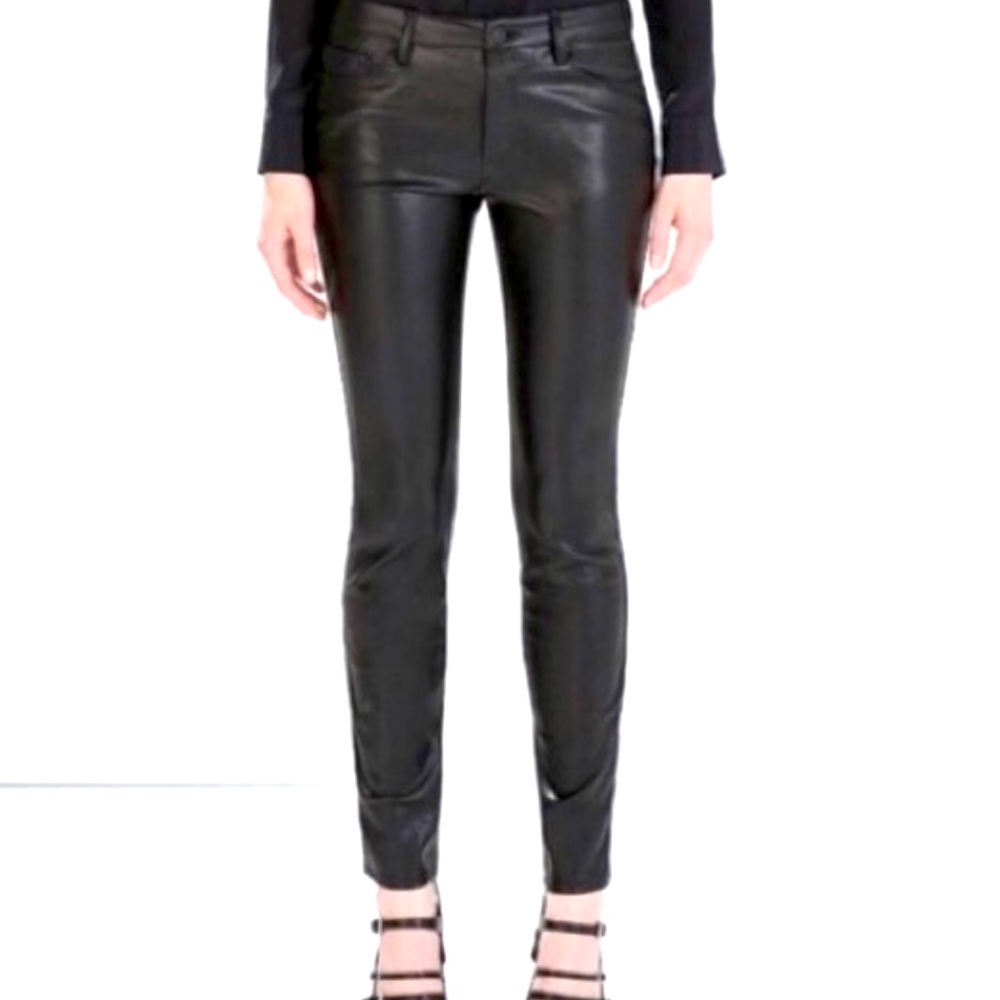 ZARA Faux LEATHER JEANS